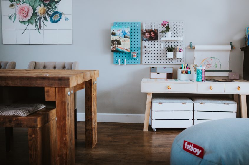 DIY project: kinderhoek in de woon- eetkamer